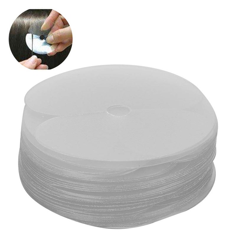 50pcs Single Hole Round Spacer Template, Heat Shield Guards for Hair Extension Bonding, Guards Hair Extension Tool, for Salon Hair Extension Bonding and Cross Hair Seamle - Image 4