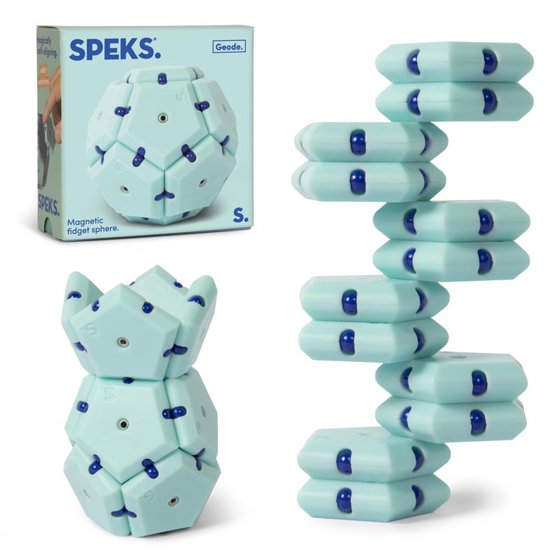Speks Geode Magnetic Fidget Toy | Sensory Desk Toy for Adults & Teens 14+ | Stress Relief Gift | Sphere, Mile High - Image 1