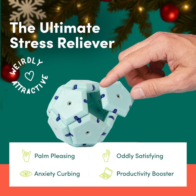 Speks Geode Magnetic Fidget Toy | Sensory Desk Toy for Adults & Teens 14+ | Stress Relief Gift | Sphere, Mile High - Image 3