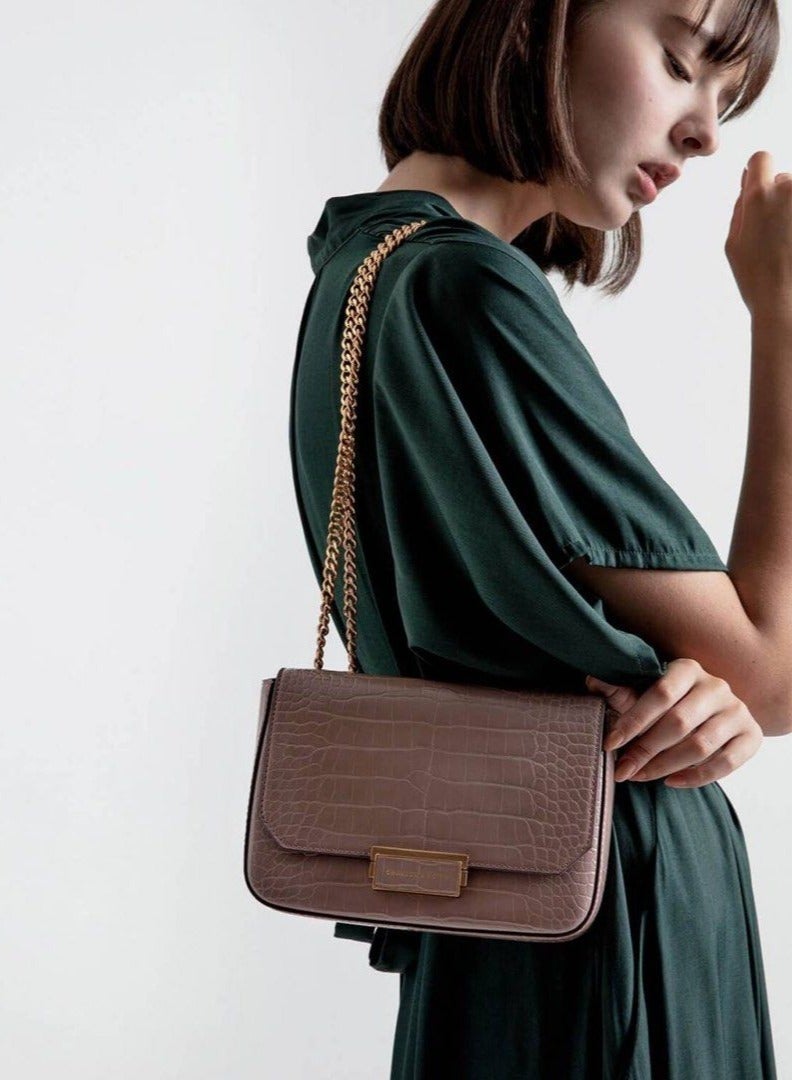 تشارلز & كيث حقيبة تشارلز وكيث كلاسيكية سلسلة معدنية crossbody - Image 3