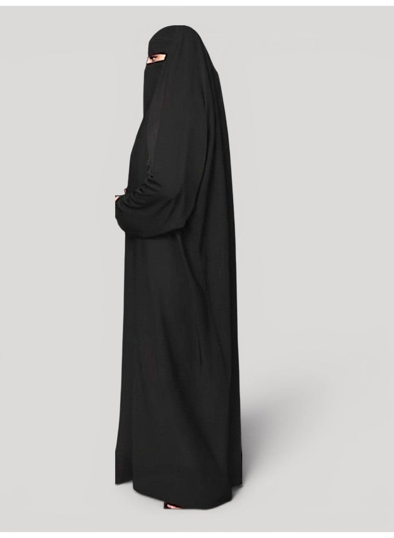 BHNS Head abayas, head abayas, Islamic khimar abayas, for Umrah and Hajj for women and girls, black women's head abayas suitable for Umrah and Hajj, women's closed abayas. - Image 3