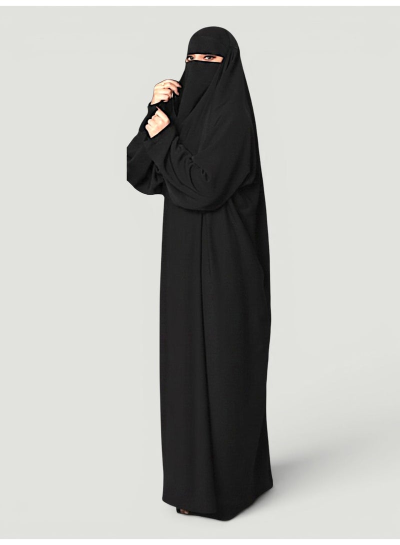 BHNS Head abayas, head abayas, Islamic khimar abayas, for Umrah and Hajj for women and girls, black women's head abayas suitable for Umrah and Hajj, women's closed abayas. - Image 2