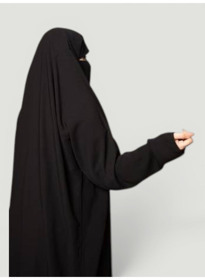 BHNS Head abayas, head abayas, Islamic khimar abayas, for Umrah and Hajj for women and girls, black women's head abayas suitable for Umrah and Hajj, women's closed abayas. - Image 4