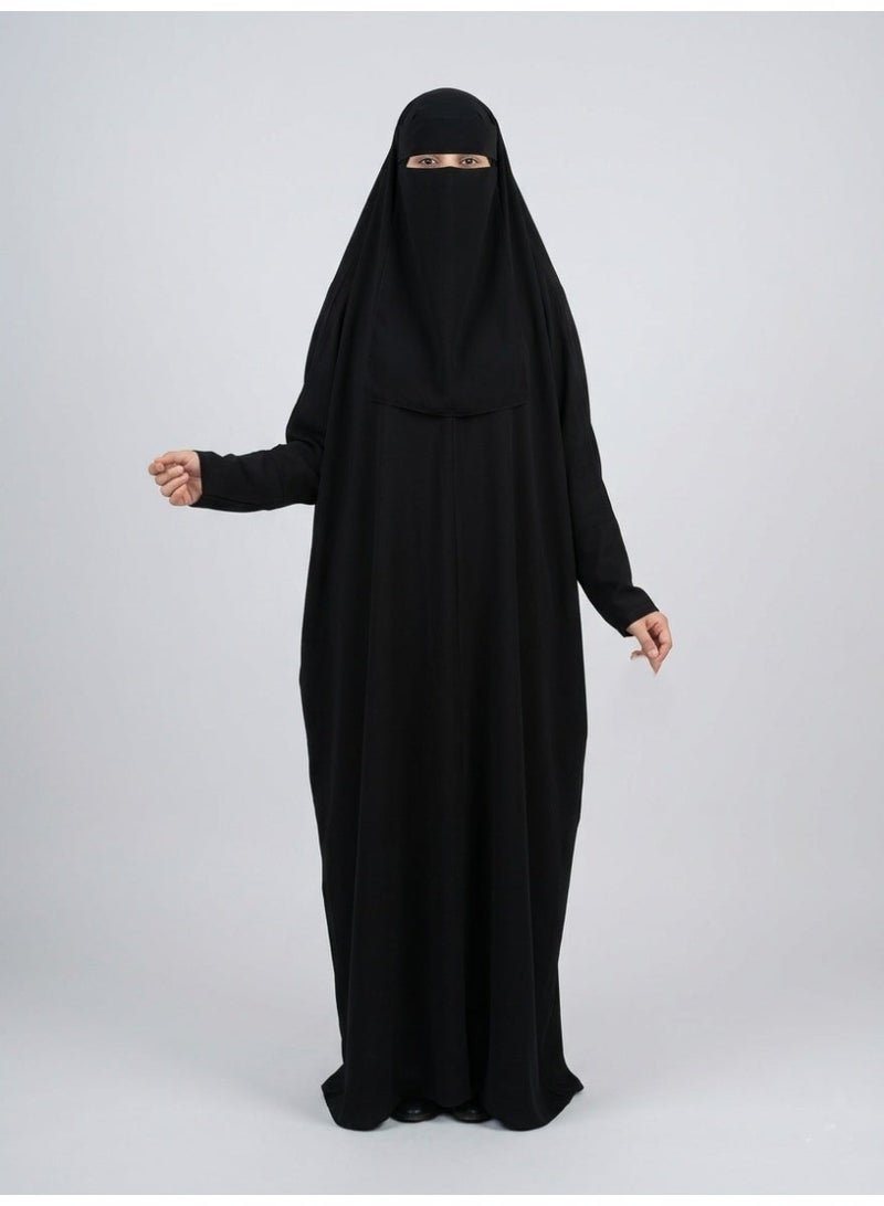 BHNS Head abayas, head abayas, Islamic khimar abayas, for Umrah and Hajj for women and girls, black women's head abayas suitable for Umrah and Hajj, women's closed abayas. - Image 1