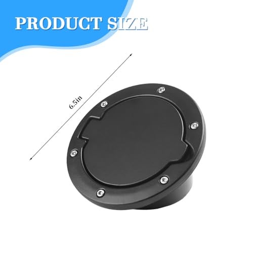 FALVFUN Car Fuel Filler Door Gas Tank Cap, Heavy Duty Vehicle Fuel Filler Tank Door Cover, Automotive Exterior Protection Accessories, Compatible with Wrangler JK 2/4 Door - Image 2