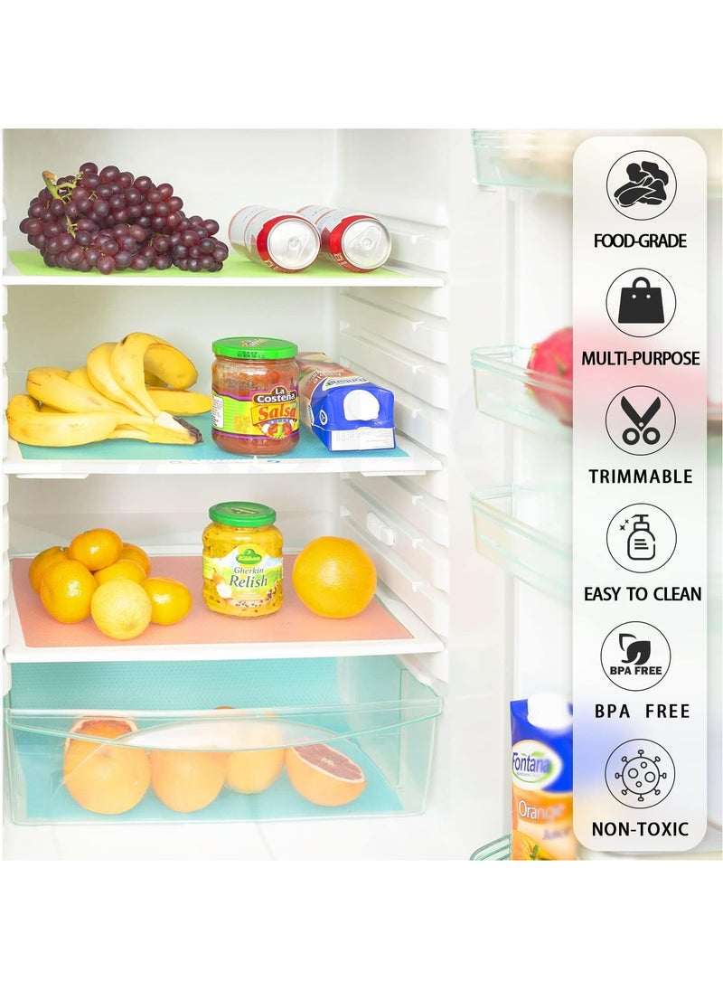 MODERN HOME - 4 Pieces Refrigerator Liners for Shelves, Washable Refrigerator Mats, Kitchen Cover Pads for Shelves, Cupboard, Freezer, Table Mat And Cabinet - Image 1