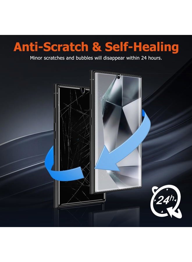LYWHL 3 Pack Screen Protector for Samsung Galaxy S24 Ultra, Durable Flexible TPU Hydrogel Film, Full Edge Coverage Protection Anti-Scratch Shock-Resistant, Sensitive Touch & Fingerprint Unlock - Image 5
