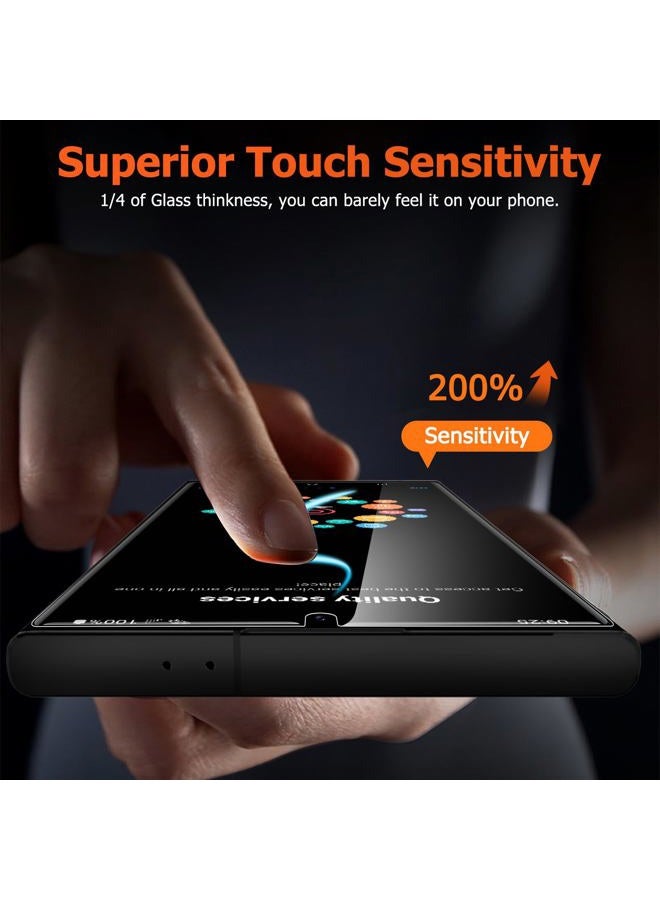 LYWHL 3 Pack Screen Protector for Samsung Galaxy S24 Ultra, Durable Flexible TPU Hydrogel Film, Full Edge Coverage Protection Anti-Scratch Shock-Resistant, Sensitive Touch & Fingerprint Unlock - Image 4