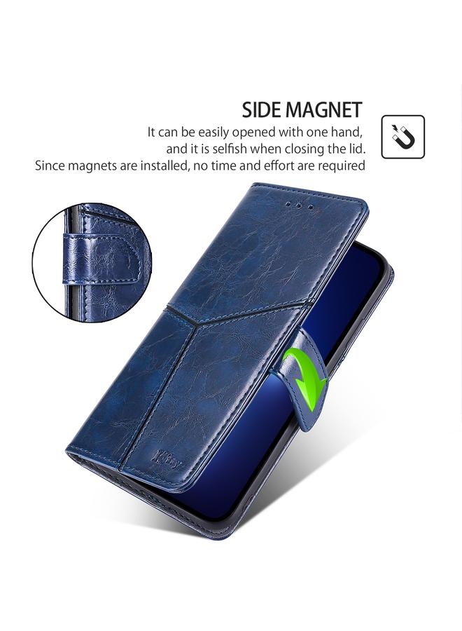 جرين تايجر جراب هاتف Honor Magic6 المصنوع من الجلد بخياطة هندسية - Image 5