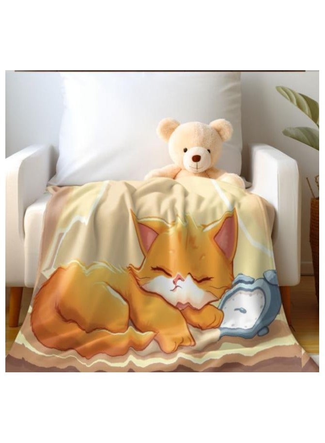 general Children's or student cartoon flannel thin blanket (warm and comfortable, suitable for sleep, games) 100cm*150cm - 640 - Image 3
