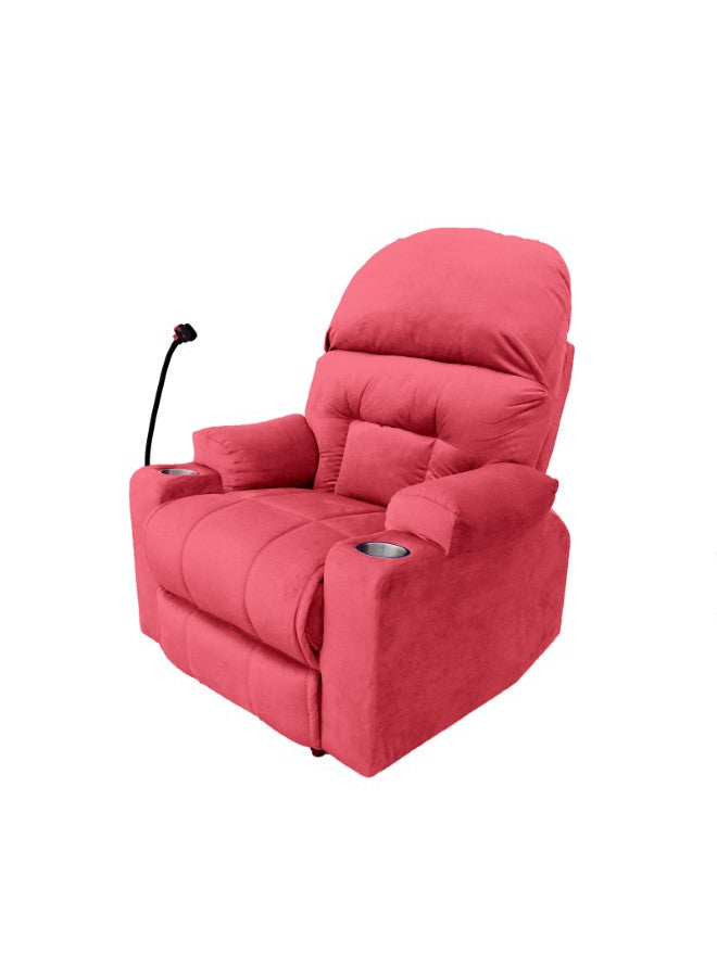إن - هاوس NZ80 PLUS | كرسي استرخاء منجد بالمخمل - 89×73×110 سم - زهري غامق - Image 1