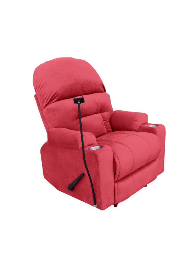 إن - هاوس NZ80 PLUS | كرسي استرخاء منجد بالمخمل - 89×73×110 سم - زهري غامق - Image 2