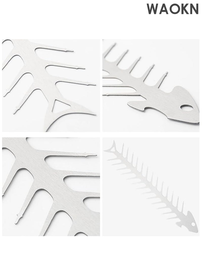 WAOKN Metal Wishbone Shaped Barbecue Skewer Reusable Roaster Fork Outdoor Camping Grills Skewers Bottle Opener Easy to Use - Image 4