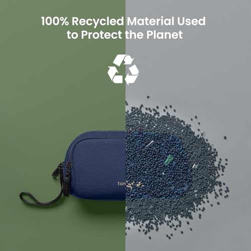 tomtoc Electronic Organizer Travel Case, Water Resistant Dual Compartment Tech Pouch Cable Organization Storage Bag for Charger, Cord, Phone, Hard Drive, Power Bank, Accessories Travel Essentials - Image 5