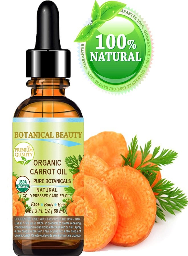 Botanical Beauty Organic CARROT SEED OIL 100% Pure VIRGIN UNREFINED Undiluted Cold Pressed Carrier Oil 2 Fl.oz.‐ 60 ml. for Face, Skin, Body, Hair, Lip, Nails. Rich in Beta Carotene, Vitamin E - Image 2