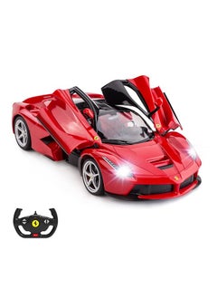 RASTAR RASTAR RC Car | 1/14 Scale Ferrari LaFerrari Radio Remote Control R/C Toy Car Model Vehicle for Boys Kids, Red  - Image 1