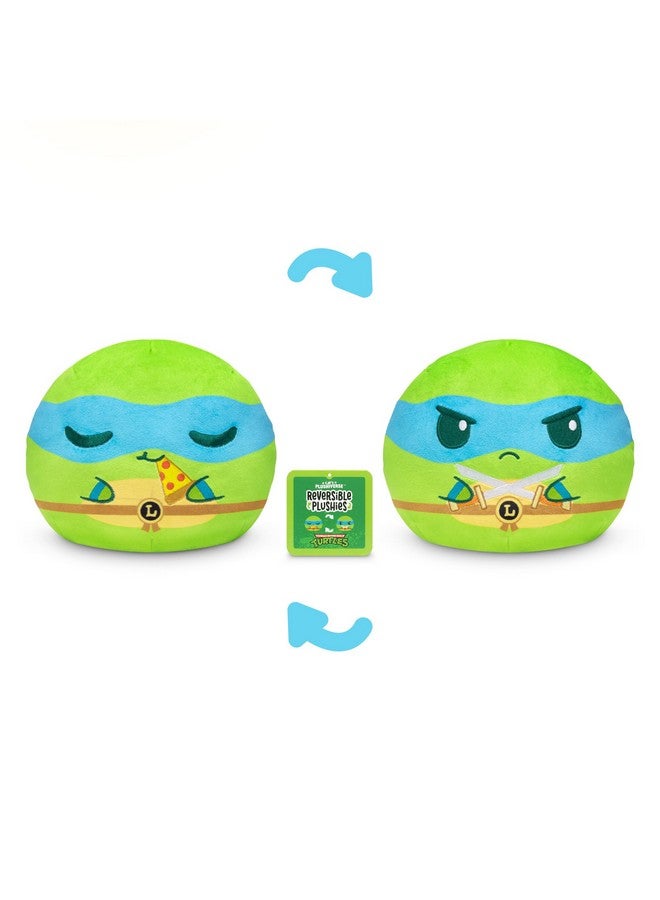TeeTurtle Teenage Mutant Ninja Turtles 6" Reversible Plushie - Leonardo - Cute Kawaii Soft Stuffed Animal - Image 3