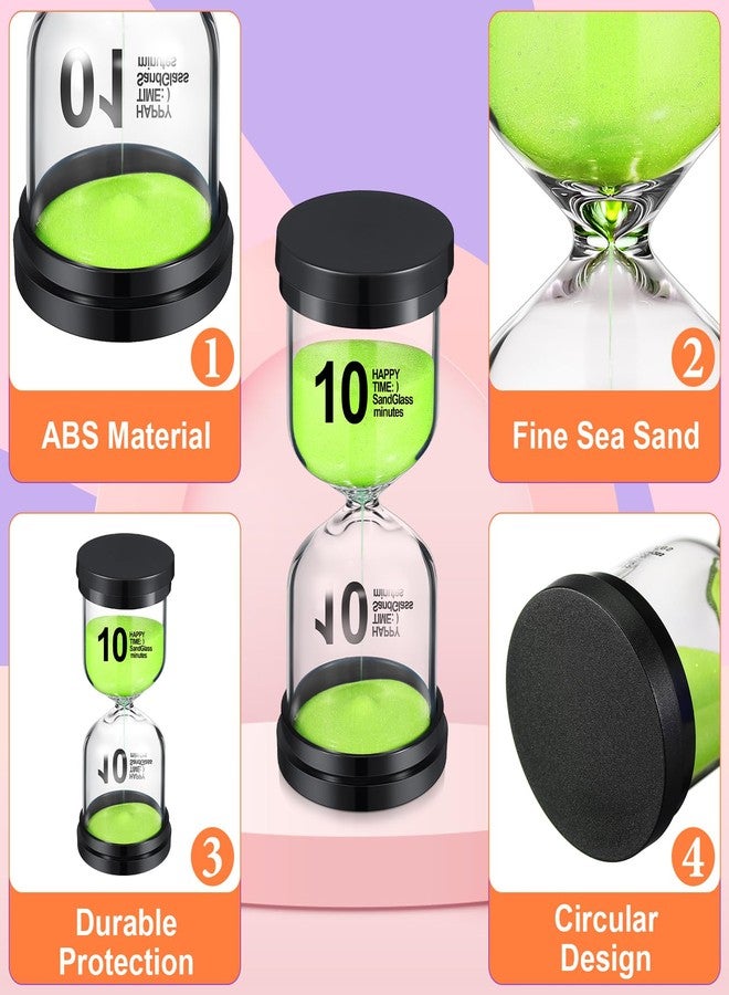 اوريهير ساعة رملية ملونة من Aoriher، ساعة رملية 1/3/5/10/15/20/30/45/60 دقيقة، ساعة رملية للمطبخ والمنزل والمكتب والفصول الدراسية والألعاب والطبخ (ألوان كلاسيكية، 6) - Image 4