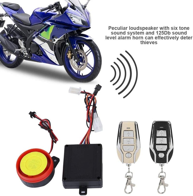 woobles 12V Motorcycle Security Kit Alarm System Anti-Hijacking Cutting Off Remote Engine Start Arming Disarming, Electric Bike Anti-Theft Alarm System, Streetcar Security Alarm Remote Control Engine 125dB - Image 3