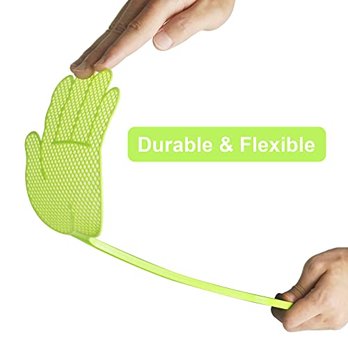 Dirza Fly Swatter - Funny Hand Shaped Fly Swatters - Durable -Colorful Manual Flyswatter Plastic Bug Swatters for Home Indoor Outdoor Classroom Office 5 Pack - Image 3