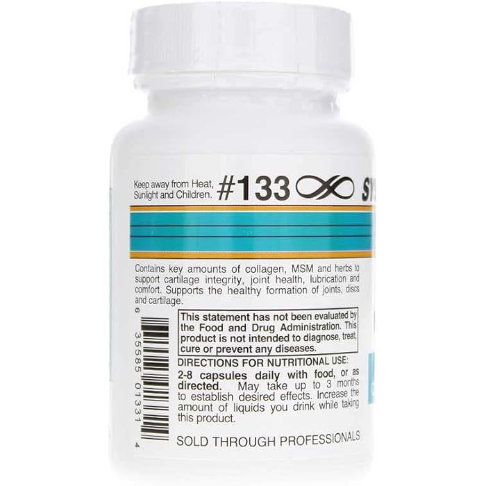 Systemic Formulas JOT – Joint/Disc/Cartilage 60 Capsules Bio Nutriment #133. Supports Cartilage Integrity, Joint Health, Lubrication and Comfort and Healthy Formation of Joints, Discs and Cartilage. - Image 4
