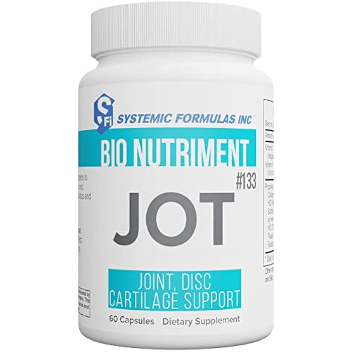 Systemic Formulas JOT – Joint/Disc/Cartilage 60 Capsules Bio Nutriment #133. Supports Cartilage Integrity, Joint Health, Lubrication and Comfort and Healthy Formation of Joints, Discs and Cartilage. - Image 1