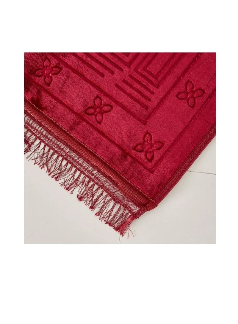 هوم سجادة صلاة مستطيلة - 80x120 سم أحمر 120x80سم - Image 2