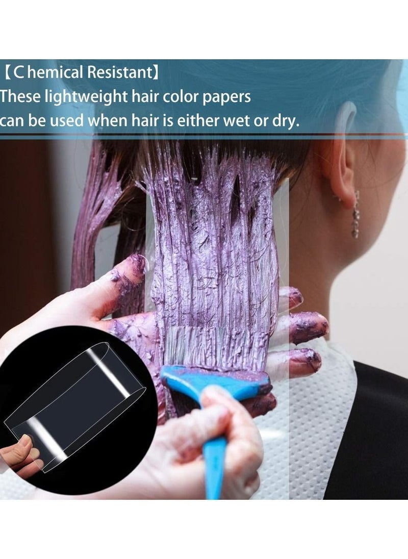 Y&D Hair Coloring Paper Strips, Reusable Professional Highlighting Transparent Balayage Tools Ombre Color, Suitable for Barber Shop and Home (100PCS)  - Image 5