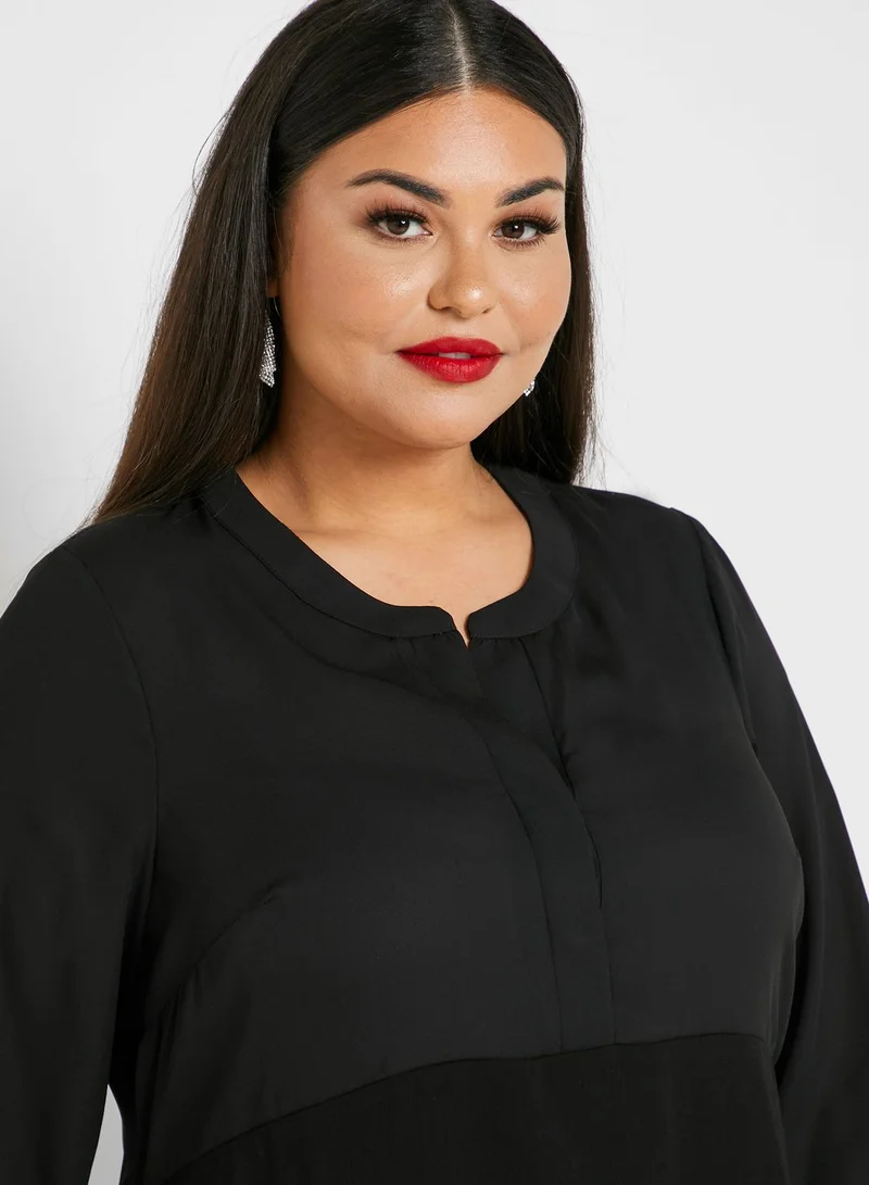 EVANS Sheer Overlay Top