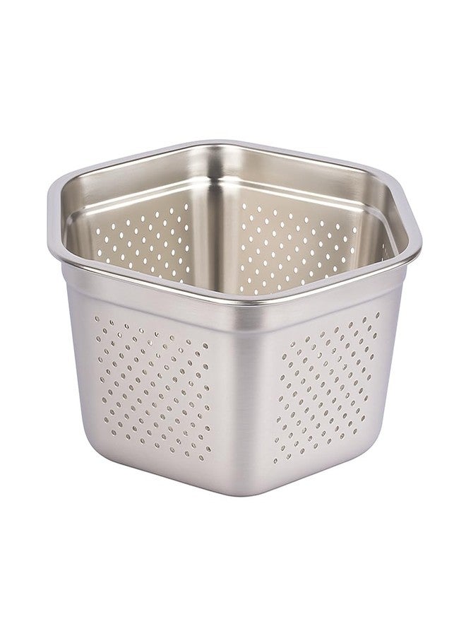 SHREESAMP Stainless Steel Hexagon Colander Bowl for Kitchen Multipurpose Sink Strainer Basket for Washing Rice Pulses Pasta Fruits Vegetables Rustproof Durable Easy to Clean Mixing Bowl for Daily Use - Image 1