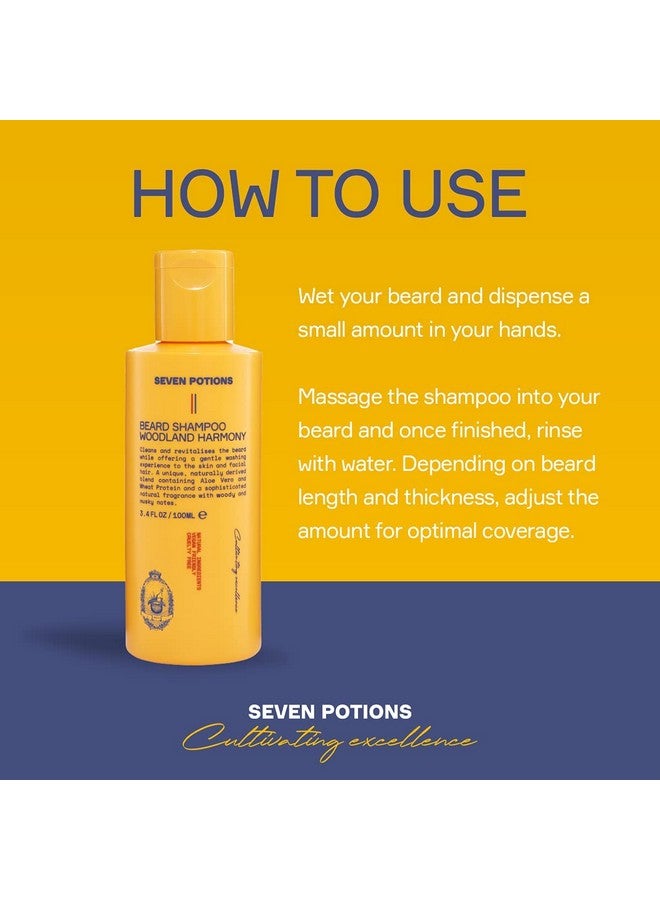 Seven Potions Beard Shampoo For Mengentlecleansing Beard Wash For A Clean Beard With No Beard Itchnaturalvegancruelty Free(Woodland Harmony3.4 Fl Oz) - Image 5