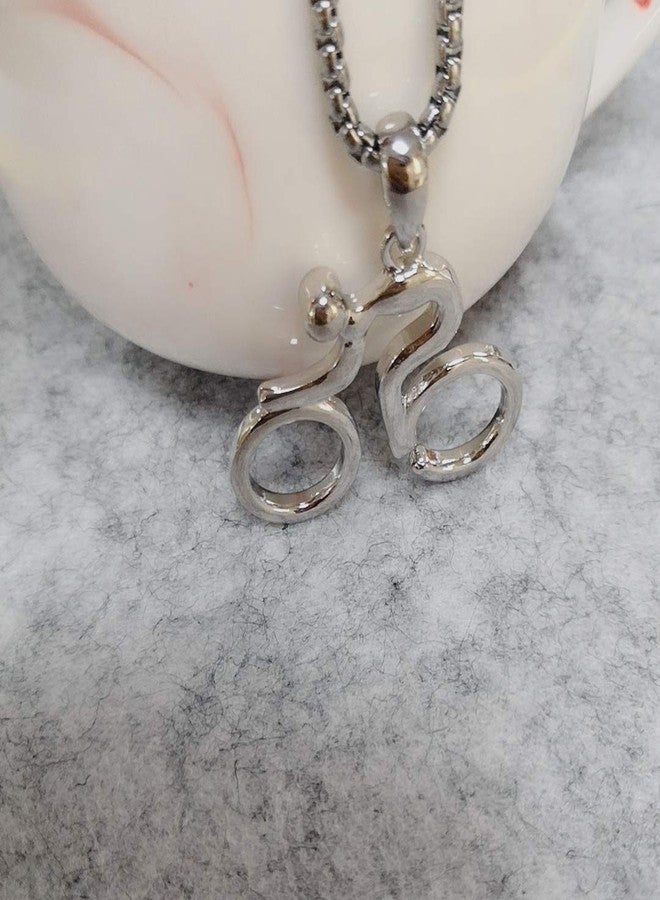 نوماندا قلادة رياضية للدراجات من الفولاذ المقاوم للصدأ من نوماندا، هدية مثالية لمحبي ركوب الدراجات (فضية) - Image 3