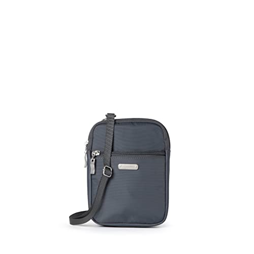 Baggallini Women's Essential Mini Crossbody Bag, Charcoal Gray - Image 1
