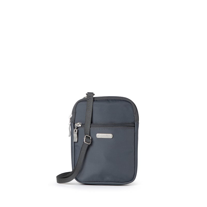 Baggallini Women's Essential Mini Crossbody Bag, Charcoal Gray - Image 2