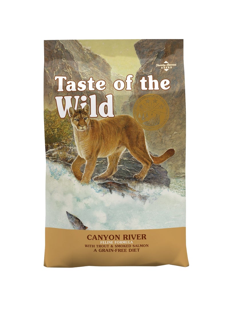 Taste of the Wild وصفة كانيون ريفر للقطط مع سمك السلمون المدخن وسمك السلمون الجاف