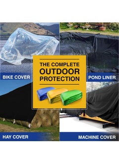 TUFFPAULIN TUFFPAULIN 15FT X 18FT 120 GSM Black Tarpaulin Tirpal Tadpatri Tharpai Thadika Extra Strong Reinforced Eyelets UV Resistant 100 Waterproof Virgin 6 Layer MLCL 3D Rib Technology1 No  - Image 3