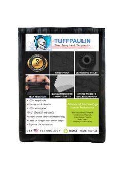 TUFFPAULIN TUFFPAULIN 15FT X 18FT 120 GSM Black Tarpaulin Tirpal Tadpatri Tharpai Thadika Extra Strong Reinforced Eyelets UV Resistant 100 Waterproof Virgin 6 Layer MLCL 3D Rib Technology1 No  - Image 2