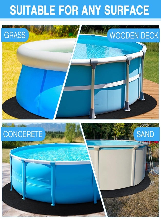 Tinideya 15 ft Round Pool Liner Pad Puncture Resistant Floor Mat Above Ground Pool Liner Pool Mats for Pool Bottom Durable Polyester Geotextile Under Pool Pad for Swimming Pool (Black) - Image 4