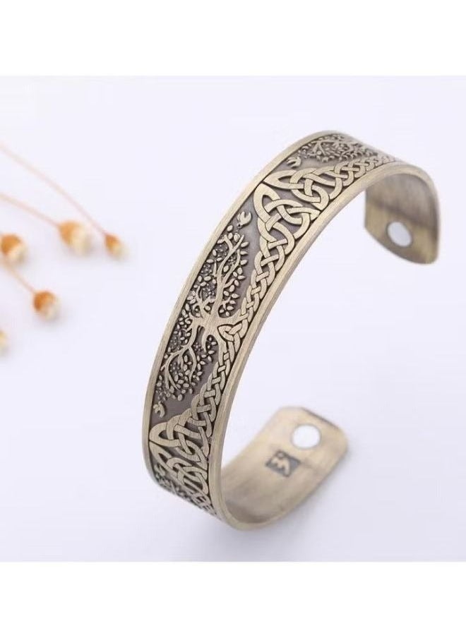 Coconut Pure Copper Magnetic Bracelet ，Male accessories. ( color:sliver)  - Image 2