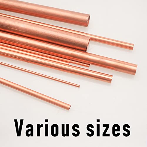 Tynulox 3/4"(19mm) OD 99.9% Copper Tube 1mm Wall × 300mm Length × 1Pcs, Pure Copper Tubing 110 Copper Seamless Round Tubing for Refrigerator, Jewellery and Industry - Image 5