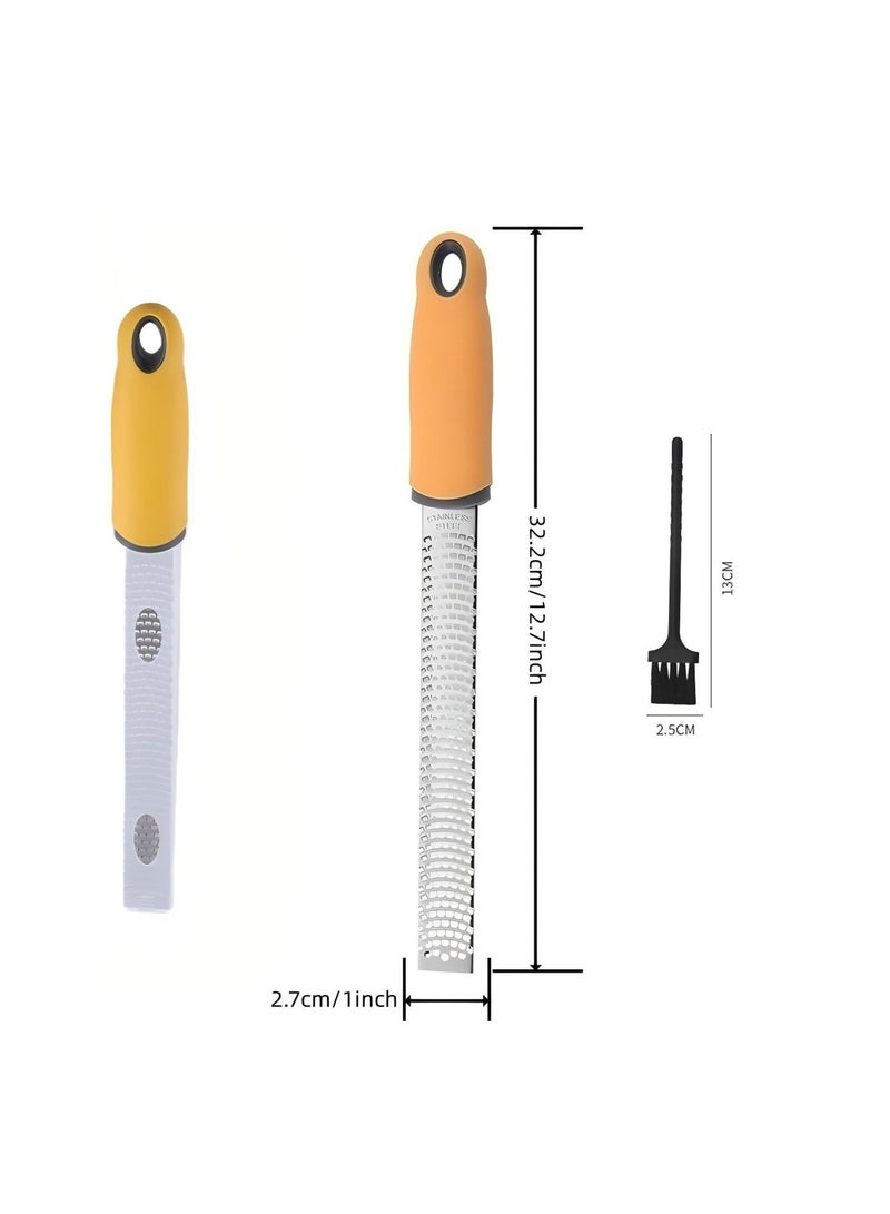 Citrus Zester, Cheese Grater, Razor Sharp Stainless Steel Blade, Wide, Dishwasher Safe, Cheese, Lemon, Ginger, Garlic, Nutmeg, Chocolate, Vegetables, Fruits  - Image 2