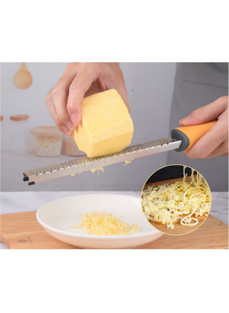 Citrus Zester, Cheese Grater, Razor Sharp Stainless Steel Blade, Wide, Dishwasher Safe, Cheese, Lemon, Ginger, Garlic, Nutmeg, Chocolate, Vegetables, Fruits  - Image 3