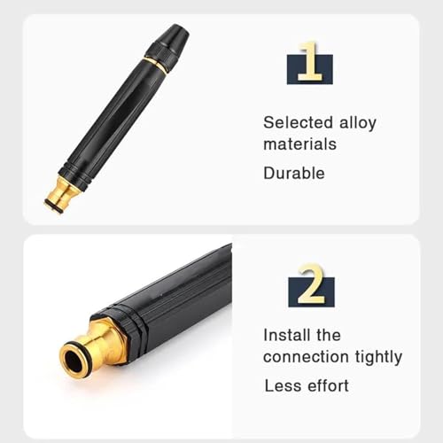 IONIX Water Spray Gun for Car Wash Bike Washing Gun for 1/2" Hose Pipe High Pressure Water Gun Nozzle Adjustable Car Washer Gun Brass Jet Water Spray Nozzle for Garden & Window, 16.7x2.4 cm - Image 5