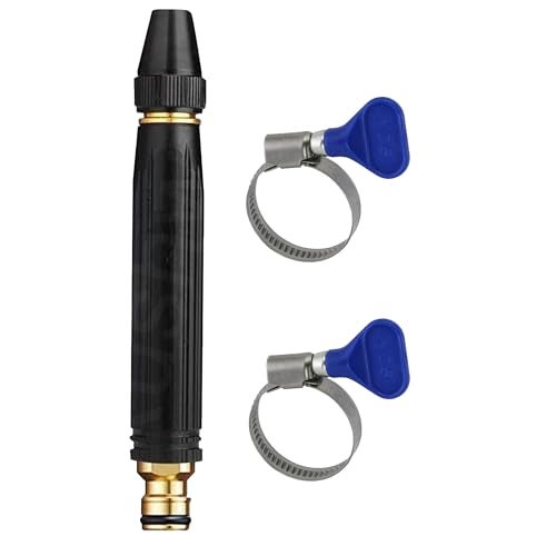 IONIX Water Spray Gun for Car Wash Bike Washing Gun for 1/2" Hose Pipe High Pressure Water Gun Nozzle Adjustable Car Washer Gun Brass Jet Water Spray Nozzle for Garden & Window, 16.7x2.4 cm - Image 1