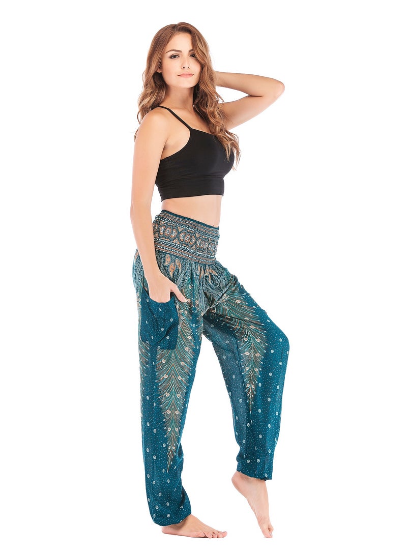 Loquat Boho Print Yoga High-waisted Pants  - Image 2