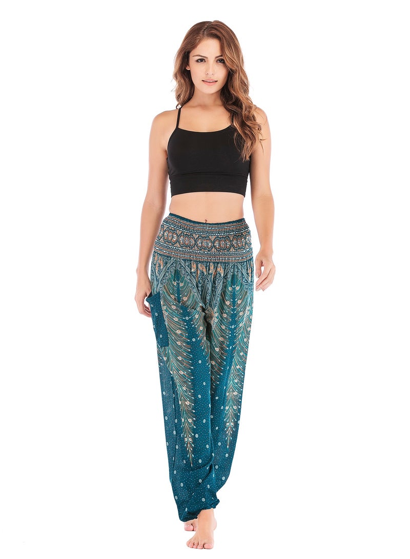 Loquat Boho Print Yoga High-waisted Pants  - Image 1
