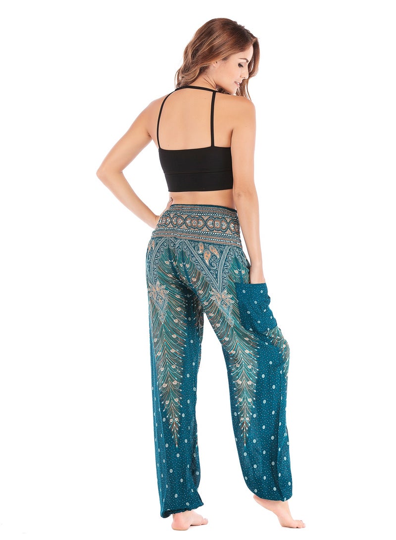 Loquat Boho Print Yoga High-waisted Pants  - Image 3