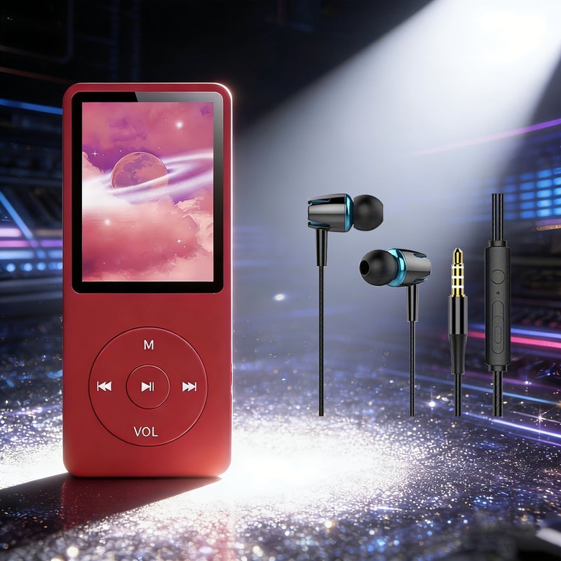 Red MP3 Music Player 1.8 Inch LED Screen Video Playback Recording Ebook Function - Image 4