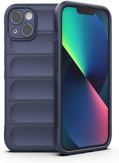 UNBLACK UNBLACK phone case cover Magic Shield TPU + Silicone Shockproof Phone Case compatible with IPhone 13 (Dark blue) 