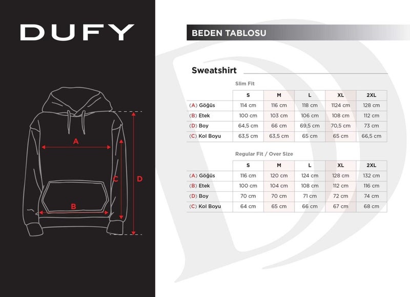 Dufy Taş Men's Regular Fit Hooded Sweatshirt - Image 2